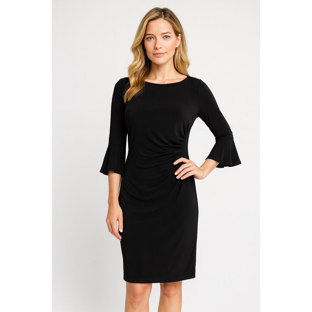 Ralph Lauren Flirty Bell Sleeve Black Dress, Size 8